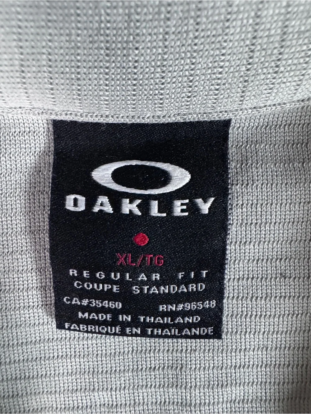 Oakley Men’s XL Gray Quarter Zip Pullover Performance Golf Athletic Shirt